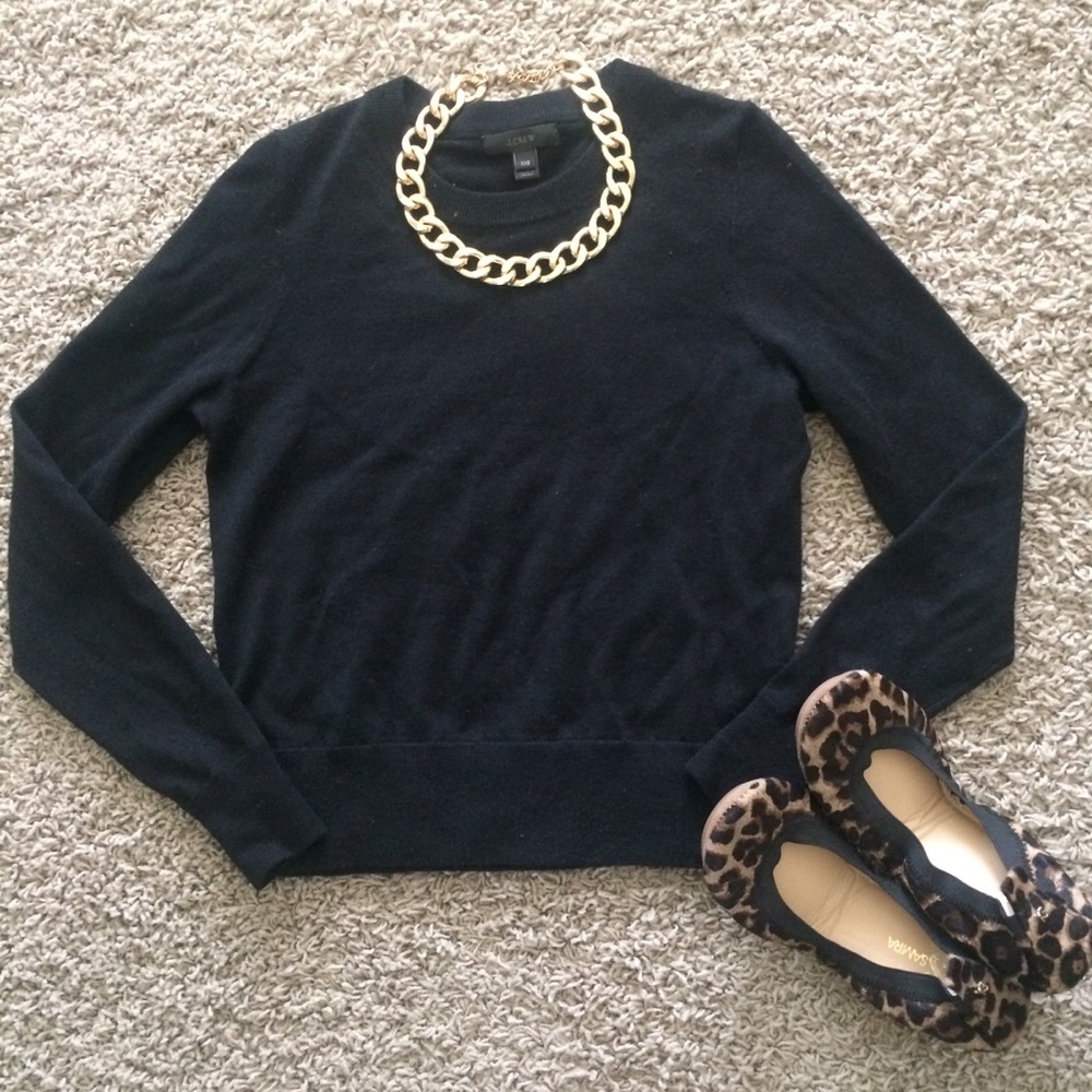 J crew black pullover sweater